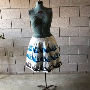 NWOT Anthropologie Maeve Snail Print Skirt
